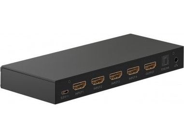 Goobay HDMI-bryter 4 til 1 med lydutgang