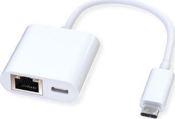 ROLINE 12.02.1100, USB 3.2 Gen 2 Type C, RJ-45, Hvit