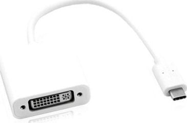 ROLINE 12.03.3205, 0,1 m, USB Type-C, DVI-D, Hankjønn, Hunkjønn, Rett