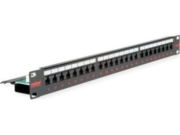 ROLINE Cat.6/Class E 19" Patch Panel, 24 Ports, UTP black, Sort