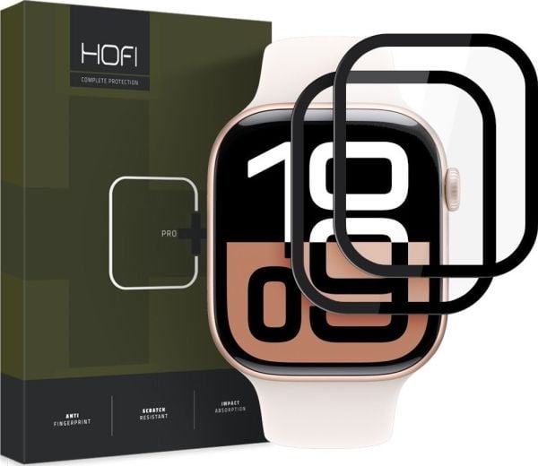 Hofi SZKLO HYBRYDOWE HOFI HYBRID PRO+ 2-pk for Apple Watch 10 (42 mm) svart