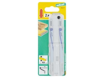 wolfcraft GmbH 4006885355408, Stikksagblad, Tre, Bimetall, Rustfritt stål, 10,5 cm, 2 stykker