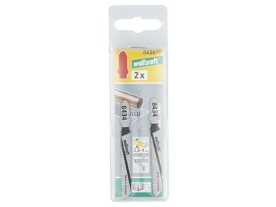wolfcraft GmbH 4006885843400, Stikksagblad, Aluminium, Stål, High Carbon Steel (HCS), Rustfritt stål, 2 mm, 2 stk