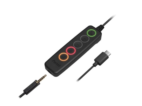 Axtel VOICE UC28-35 stereo USB-C, Koblet med ledninger (ikke trådløs), Kontor/kundesenter, Hodesett, Sort