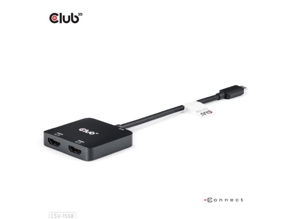 Club 3D - Video adapter - 24 pin USB-C hann til HDMI hunn - 15 cm - USB Power Delivery (100 W), 4K 60Hz støtte