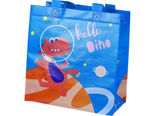 LeanToys gavepose dinosaur blå 23 cm x 21,5 cm x 11 cm
