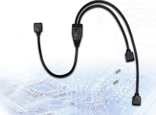 Inter-Tech - Strømsplitter - 4-pins strøm til 4-pins strøm - 48 cm