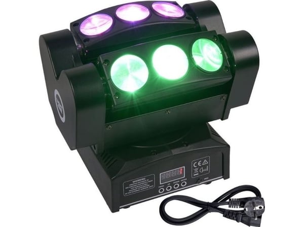 LIGHT4ME SPIDER HEAD 6x10 disco glow bevegelig lyseffekt