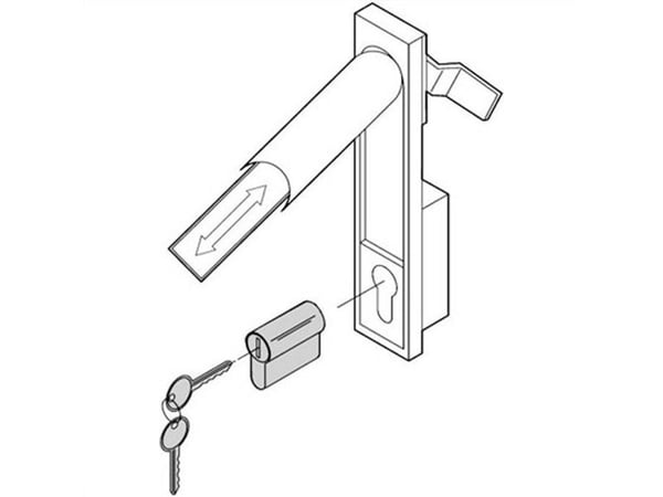 SCHROFF holder for låsesylinder