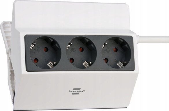 Brennenstuhl 1150070, 3 m, 3 AC-pistorasia(a), Sisätila, IP20, Antrasiitti, Valkoinen, 16 A