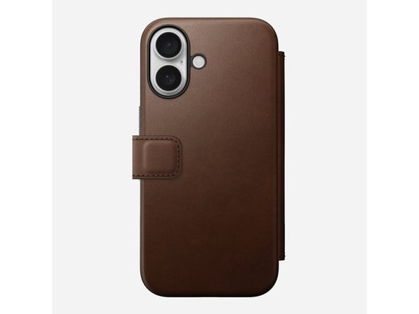 Nomad NM01683285, Folio, Apple, iPhone 16, 15,5 cm (6.1"), Brun