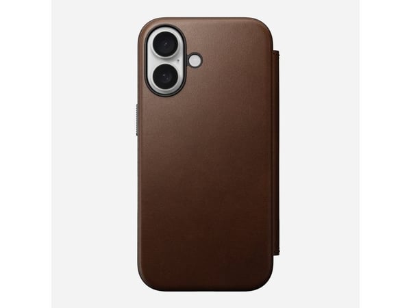 Nomad NM01683285, Folio, Apple, iPhone 16, 15,5 cm (6.1"), Brun
