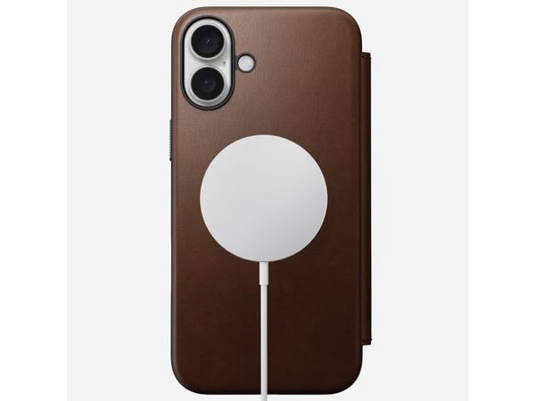 Nomad NM01681885, Folio, Apple, iPhone 16 Plus, 17 cm (6.7"), Brun