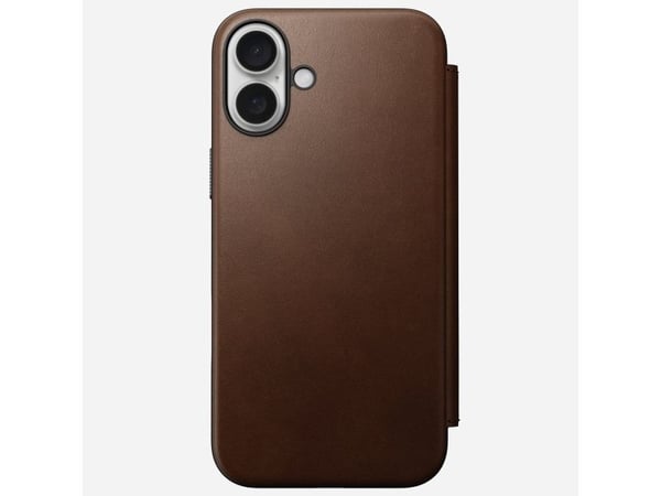 Nomad NM01681885, Folio, Apple, iPhone 16 Plus, 17 cm (6.7"), Brun