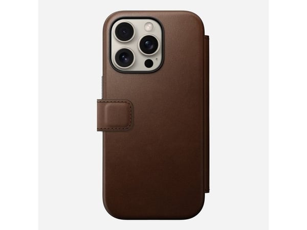 Nomad NM01679585, Folio, Apple, iPhone 16 Pro, 16 cm (6.3"), Brun
