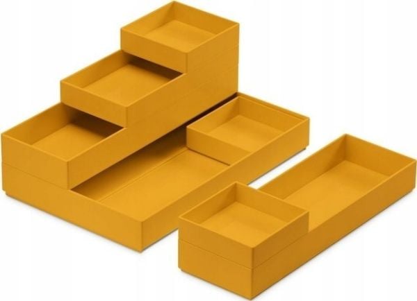 MOXOM modulaariset lokerot, 250x170x65mm, 7 kpl, keltainen