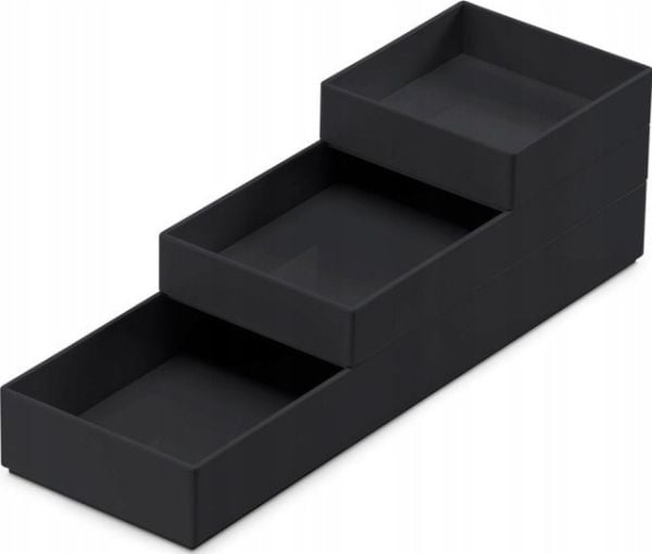 Moxom Modular Tray förvaringsboxar 250x80x55 mm, 3 st., svart