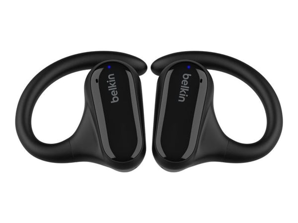 Belkin SoundForm ClearFit - True wireless-hodetelefoner med mikrofon - åpent øre - over-øret-montering - Bluetooth - svart