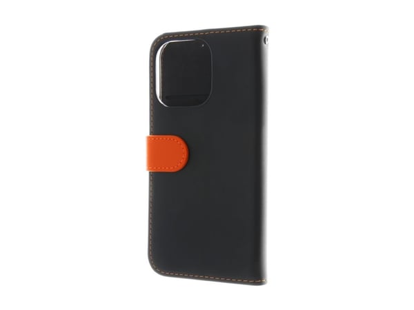 Insmat 650-3288, Avattava kotelo, Apple, iPhone 16 Pro, 16 cm (6.3"), musta, Oranssi