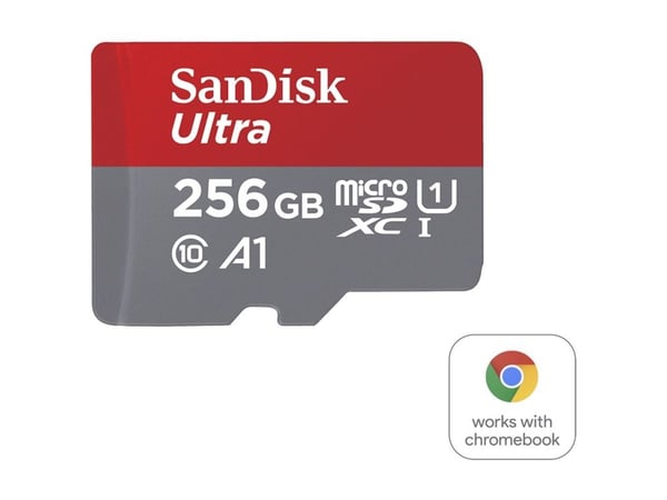 SanDisk Ultra - Flashminnekort (microSDXC til SD-adapter inkludert) - 256 GB - A1 / UHS Class 1 / Class10 - microSDXC UHS-I