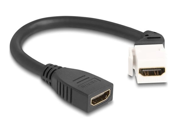Delock Keystone Modul Kabel HDMI Buchse zu Buchse 45° gewinkelt 8K 60 Hz 20 cm musta Delock Keystone Modul Kabel HDMI Buchse zu Buchse 45° gewinkelt 8K 60 Hz 20 cm musta