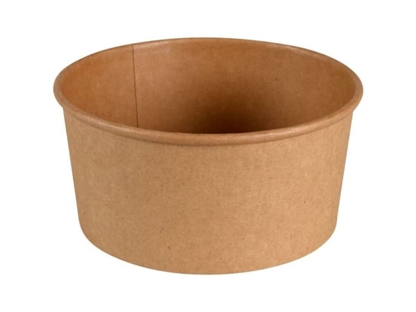 ABENA Gastro skål, 5,1cm, Ø18,7cm, 900 ml, brun, pap/PE (6 stk.)