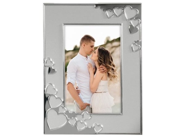 Hama Valentine, Enkel bilderamme, Aluminium, Sølv, Matte, Bord, Vegg, 10 x 15 cm