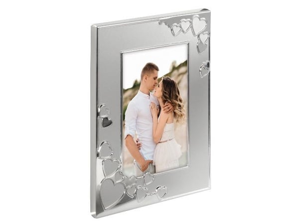 Hama Valentine, Enkel bilderamme, Aluminium, Sølv, Matte, Bord, Vegg, 10 x 15 cm