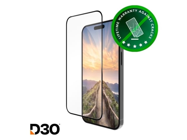 dbramante1928 Eco-shield - Skjermbeskyttelse for mobiltelefon - glass - rammefarge svart - for Apple iPhone 16 Pro Max