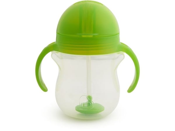 Munchkin Any Angle Click Lock Weighted Straw Trainer, Single/enkelt, 0,207 l, Grønn, Universell, 0,5 år, 1 stykker