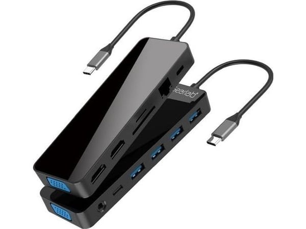 eSTUFF - Dockningsstation - USB-C - 2 x HDMI, VGA - 1GbE