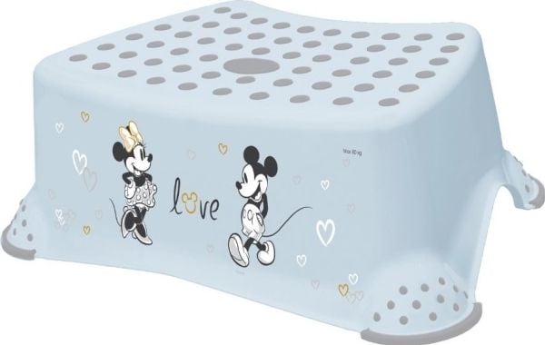 keeeper kids trinnkrakk "tomek mickey", pastellblå, bæreevne 80 kg, gummiert overflate og føtter – 1 stk (1843168424700)