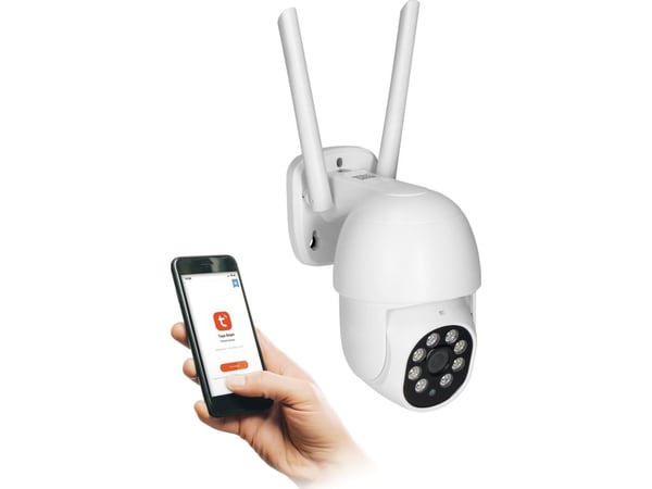 Orno IP-kamera Utendørs roterende kamera, 4MP, Wi-Fi, minne, toveis snakk