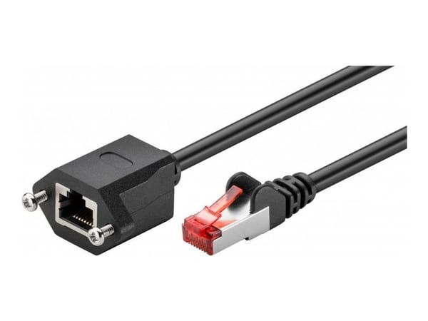 MicroConnect - Nettverksforlengelseskabel - RJ-45 (hann) til RJ-45 (hunn) - 2 m - 6 mm - skjermet F/UTP - CAT 6 - formstøpt, rund, flertrådet - svart