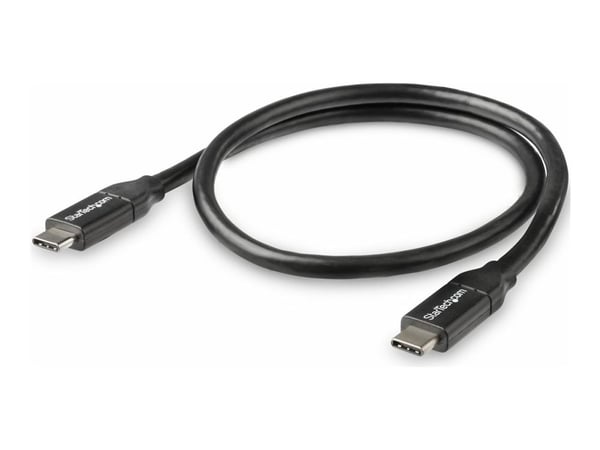 StarTech USB C to USB C Cable - 1.5 ft / 0.5m - 5A PD - White - USB 2.0 - USB-IF Certified - USB Type C Cable - USB C Charging Cable (USB2C5C50CM) ...