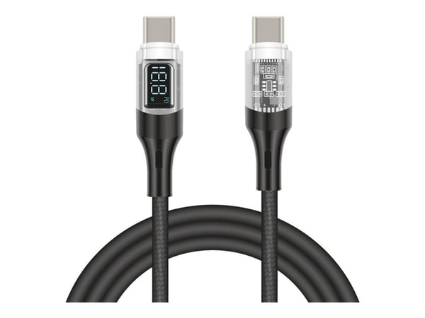 Delock - USB-kabel - 24 pin USB-C (hann) til 24 pin USB-C (hann) - USB 2.0 - 20 V - 5 A - 2 m - USB Power Delivery (100 W), støtte for Power Delive...