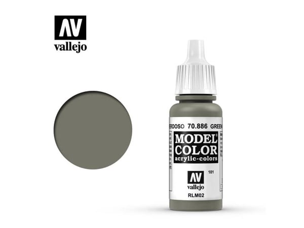 Vallejo 70.886, 17 ml, Grön, Grå, Matt, Flaska