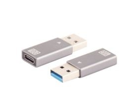 shiverpeaks ®-BASIC-S--sovitin USB A uros USB C naaras, 3.1, 10Gbps, metalliohjain (BS14-05033)
