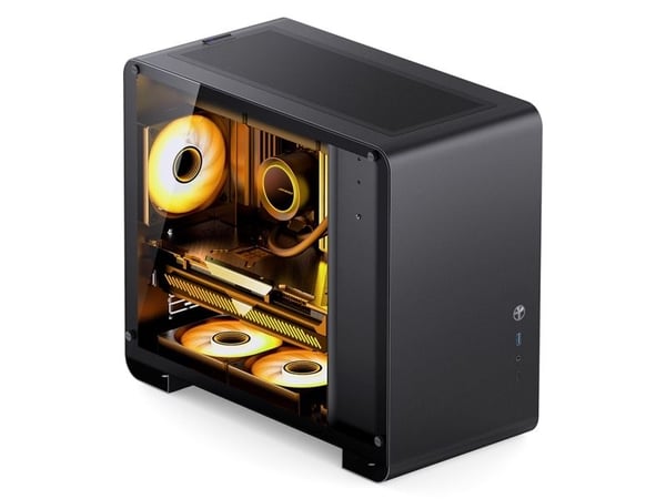 Jonsbo U4 Mini, Mini Tower, PC, Sort, ITX, Mini-ATX, Stål, Herdet glass, Spilling