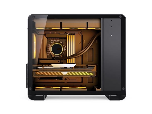 Jonsbo U4 Mini, Mini Tower, PC, Sort, ITX, Mini-ATX, Stål, Herdet glass, Spilling