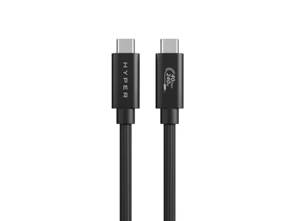 Hyper HyperDrive Next - USB-kabel - USB-C (hane) till USB-C (hane) - USB4 - 1.2 m - svart