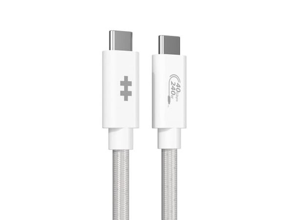 Targus HyperDrive Next, 1,2 m, USB C, USB C, USB4 Gen 3x2, 40 Gbit/sek, Hvid