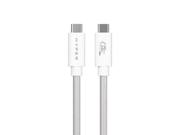 Targus HyperDrive Next, 1,2 m, USB C, USB C, USB4 Gen 3x2, 40 Gbit/sek, Hvid