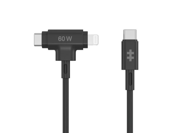 HyperJuice - Lightning-kaapeli - 24 pin USB-C han til 24 pin USB-C, Lightning han - 1,5 m - lajittelu