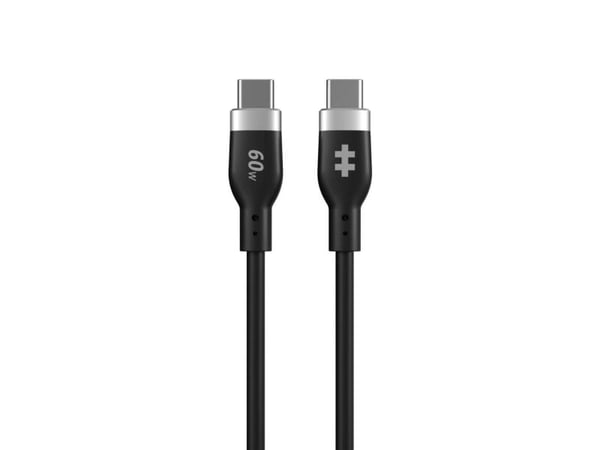 HyperJuice - USB-kabel - USB-C (hann) til USB-C (hann) - USB 2.0 - 1.5 m - USB Power Delivery (60W), utvidet effektområde (EPR) - svart