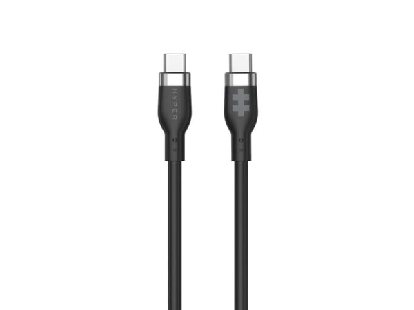 HyperJuice - USB-kabel - USB-C (hann) til USB-C (hann) - USB 2.0 - 1.5 m - USB Power Delivery (60W), utvidet effektområde (EPR) - svart