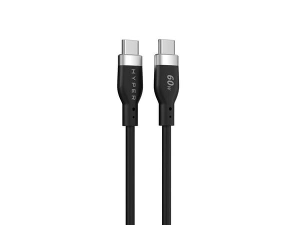 HyperJuice - USB-kabel - USB-C (hann) til USB-C (hann) - USB 2.0 - 1.5 m - USB Power Delivery (60W), utvidet effektområde (EPR) - svart