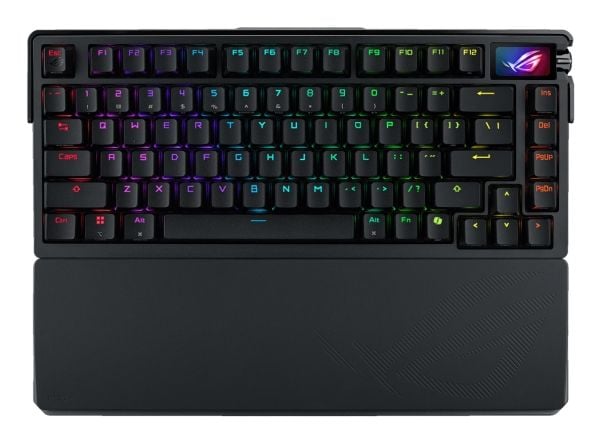 ASUS ROG Azoth Extreme - Tastatur - 75% - med OLED display - bakgrunnsbelyst - trådløs - 2.4 GHz, Bluetooth 5.1, USB-C - tastsvitsj: ROG NX (hot-sw...