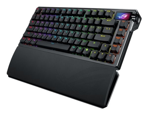 ASUS ROG Azoth Extreme - Tastatur - 75% - med OLED display - bakgrunnsbelyst - trådløs - 2.4 GHz, Bluetooth 5.1, USB-C - tastsvitsj: ROG NX (hot-sw...