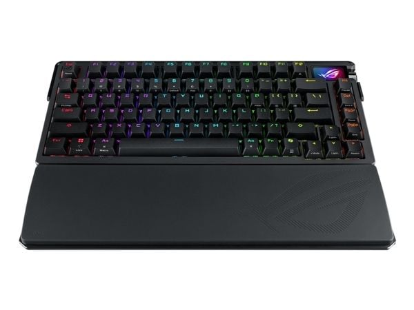 ASUS ROG Azoth Extreme - Tastatur - 75% - med OLED display - bakgrunnsbelyst - trådløs - 2.4 GHz, Bluetooth 5.1, USB-C - tastsvitsj: ROG NX (hot-sw...